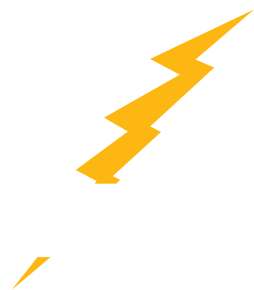 O-Bolt - White with Yellow Bolt LOGO